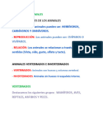 Funciones Vitales de Los Animales: - Nutrición: Reproducción: Relación