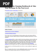 How To Make Stunning Dashboards