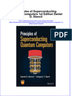 Ebook Principles of Superconducting Quantum Computers 1St Edition Daniel D Stancil Online PDF All Chapter