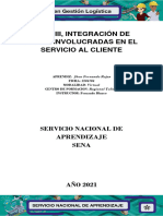 Evidencia 5 - Fase III, Integración de Áreas Involucradas en El Servicio Al Cliente