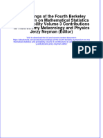 Download Proceedings Of The Fourth Berkeley Symposium On Mathematical Statistics And Probability Volume 3 Contributions To Astronomy Meteorology And Physics Jerzy Neyman Editor online ebook  texxtbook full chapter pdf 