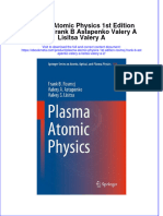 Plasma Atomic Physics 1St Edition Rosmej Frank B Astapenko Valery A Lisitsa Valery A 2 Online Ebook Texxtbook Full Chapter PDF