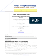 Diário Da Justiça Eletrônico: Tribunal Regional Eleitoral Do Ceará