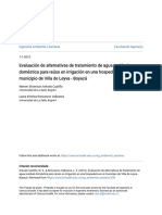 Evaluación de Alternativas de Tratamiento de Agua Residual Domést