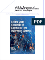 Second Order Consensus of Continuous Time Multi Agent Systems 1St Edition Huaqing Li Online Ebook Texxtbook Full Chapter PDF