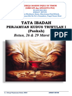 TATA Ibadah PK, 26 & 29 Maret 2024 - Jemaat