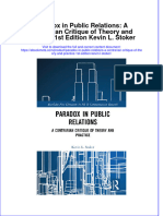 Ebook Paradox in Public Relations A Contrarian Critique of Theory and Practice 1St Edition Kevin L Stoker Online PDF All Chapter