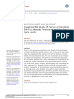 Experimental Study of Factors Controlling Tilt-Test Results Performed