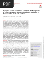 Patel Et Al 2020 A Novel D Allulose 3 Epimerase Gene From The Metagenome of A Thermal Aquatic Habitat and D Allulose