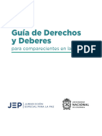 Guía Derechos y Deberes de Los Comparecientes en La JEP