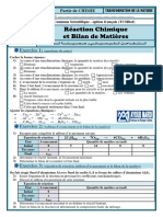 CH9 EXERCICES Réaction Chimique - Bilan de Matières TCSbiof Prof - Mardi (WWW - Pc1.ma)