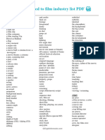 Words Related To Film Industry List