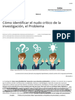 Cómo Identificar El Nudo Crítico de La Investigación, El Problema - Aprueba Todo