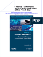 Ebook Product Maturity 1 Theoretical Principles and Industrial Applications 1St Edition Franck Bayle Online PDF All Chapter