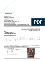 Presupuesto N°4726 - Reemplazo de Control VF MACLAR - CPSA - Asc Torre 1