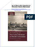 Full Ebook of An Anthology of Neo Latin Literature in British Universities Gesine Manuwald Online PDF All Chapter