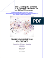 Teaching and Learning at A Distance Foundations of Distance Education 7Th Edition Michael Simonson Online Ebook Texxtbook Full Chapter PDF