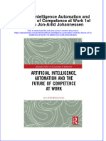 Full Ebook of Artificial Intelligence Automation and The Future of Competence at Work 1St Edition Jon Arild Johannessen Online PDF All Chapter