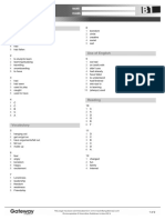 B1 UNIT 8 Test Answer Key Higher