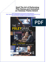 Ebook The Foley Grail The Art of Performing Sound For Film Games and Animation 3Rd Edition Vanessa Theme Ament 2 Online PDF All Chapter