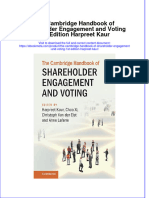 The Cambridge Handbook of Shareholder Engagement and Voting 1St Edition Harpreet Kaur Online Ebook Texxtbook Full Chapter PDF