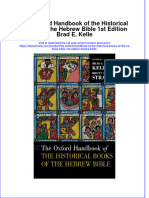 The Oxford Handbook of The Historical Books of The Hebrew Bible 1St Edition Brad E Kelle Online Ebook Texxtbook Full Chapter PDF