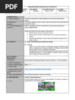 Grade Level: Quarter: Teaching Date: LC Code: S9Fe-Ivd-40: Semi-Detailed Lesson Plan in Science