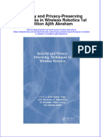 Ebook Security and Privacy Preserving Techniques in Wireless Robotics 1St Edition Ajith Abraham Online PDF All Chapter