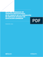 Jornadas de Trabajo Institucional (Privadas)