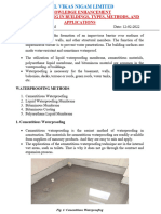 Type of Waterproofing in Buildings