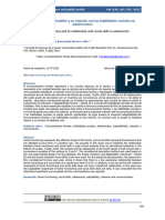 Funcionamiento Familiar y Su Relación Con Las Habilidades Sociales en Adolescentes