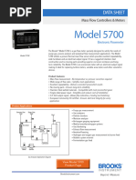 Brooksmass Flow Meter Data Sheet 5700