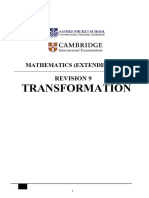 9 Revision Paper - Transformations CIE Math IGCSE Extended 0850