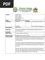 The Influence of Social Media On Tourist Decision-Making and Destination Choice - Case Study in Paranaque City