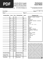 Scoresheet