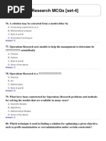 Operations Research Solved MCQs (Set-4)