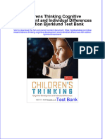 Full Childrens Thinking Cognitive Development and Individual Differences 6Th Edition Bjorklund Test Bank Online PDF All Chapter