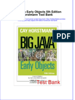 Full Big Java Early Objects 5Th Edition Horstmann Test Bank Online PDF All Chapter