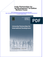 University Partnerships For International Development 1St Edition Barbara Cozza Online Ebook Texxtbook Full Chapter PDF