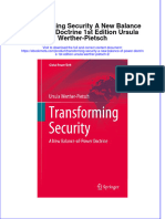 Ebook Transforming Security A New Balance of Power Doctrine 1St Edition Ursula Werther Pietsch 2 Online PDF All Chapter