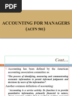 Chapter 1 Accounting For Managers