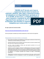 Real Decreto 504 2022 Inscripcion Empresas y Afiliacion Altas Bajas y Autonomos