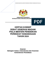 Kertas Konsep Debat Generasi Madani Piala Menteri Pendidikan Peringkat