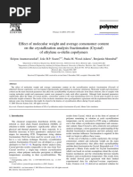 Effect of MW Co Monomer Content On Monomer Structure