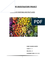 Class 11 Chemistry Investigatory Project Analysis of Fruit and Vegetable Juices