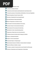 Chemistry Projects List