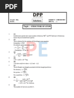 Structure of Atom DPP 1 SOLUTION