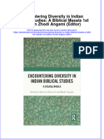 Full Ebook of Encountering Diversity in Indian Biblical Studies A Biblical Masala 1St Edition Zhodi Angami Editor Online PDF All Chapter