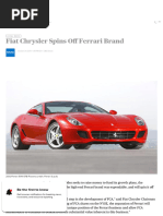 Bilbert (2014) Fiat Chrysler Spins Off Ferrari Brand