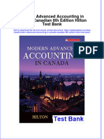 Full Modern Advanced Accounting in Canada Canadian 8Th Edition Hilton Test Bank Online PDF All Chapter